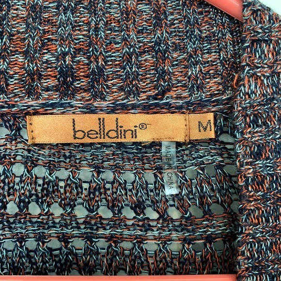 Belldini Multi‎ Open Fron Knit Cardigan Women's Size Medium - Picture 2 of 6
